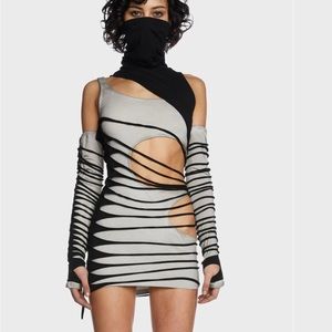 Echo Shredded Dolls Kill Dress and Gloves Set - XL